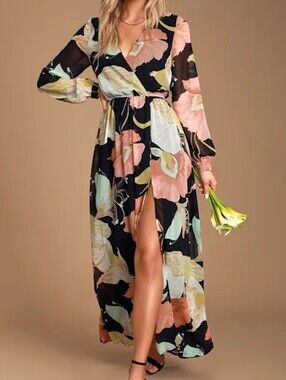 open lace back dress Aurella Strapless Maxi Dress